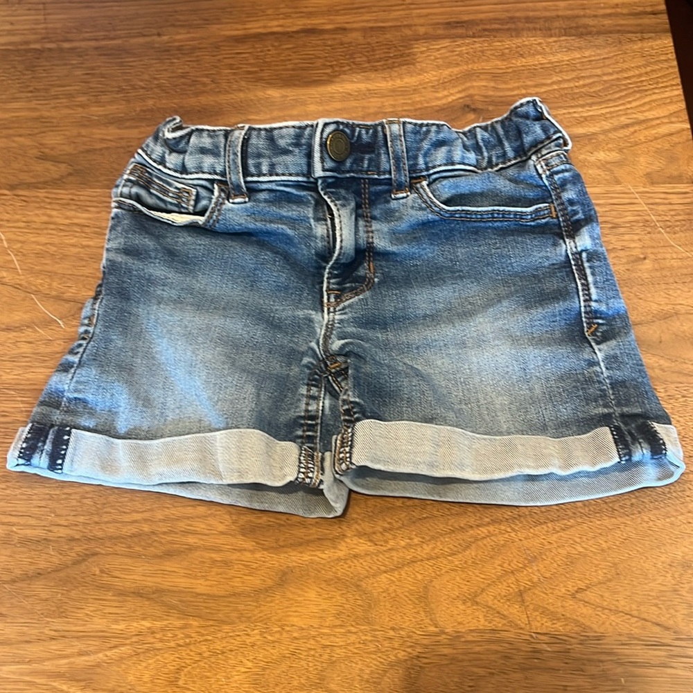 Blue denim shorts